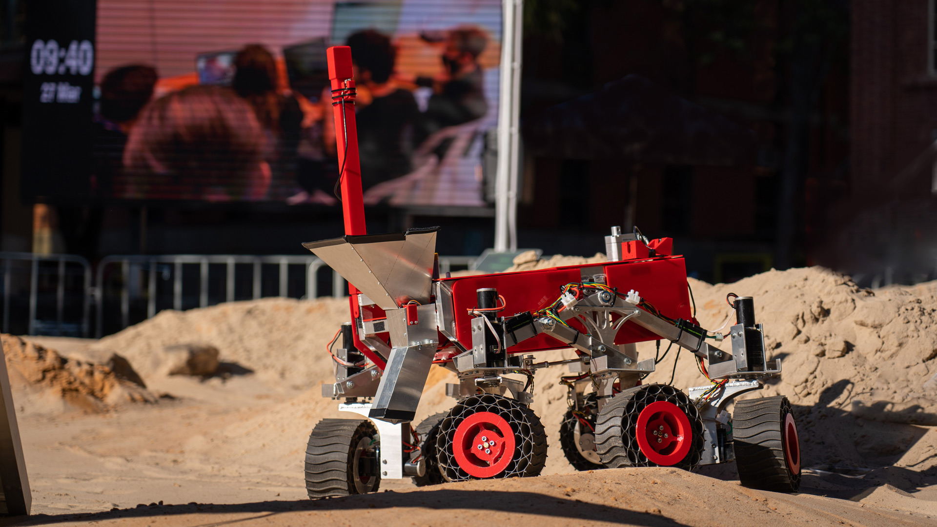 Rover on a lunar-like surface for the Australian Rover Challenge